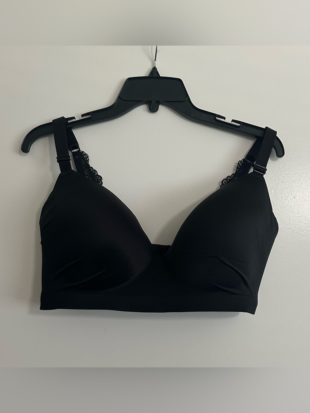 Soma Black Lace-Trim Wireless Bra 40DD